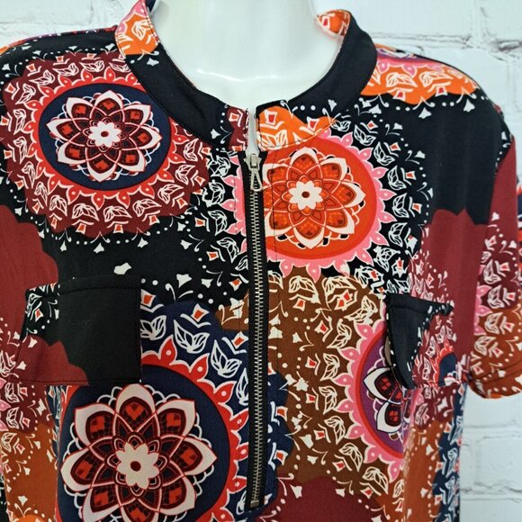 Zennilo Mandala Print Top Blouse Size Small - Picture 3 of 7